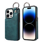 For iPhone 15 Pro Max 14 Plus 13 12 11 XS 87 Card Wallet Leather Shockproof Case
