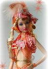 ooak doll as sunset mermaid custom fantasy art doll