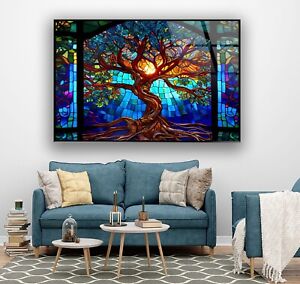 Life of Tree Tempered Glass Wall Art,Wall Decor,Free Shipping WorldWide !!!