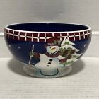 Snowman Christmas Bowl Gates ware by Laurie Gates