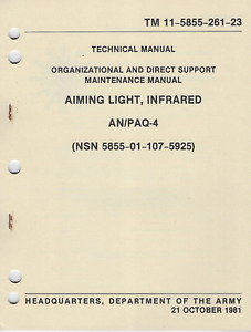 Historical book Aiming Light, Infrared, AN/PAQ-4, Maintenance