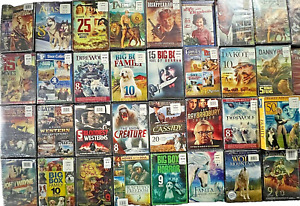 60 Wholesale DVD Lot WESTERN/FAMILY/HORROR/ACTION & MORE - NEW Sealed Movies