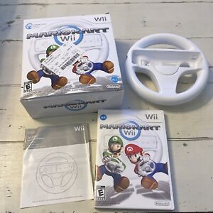 New ListingMario Kart Wii (Nintendo Wii, 2008) Big Box Wheel Bundle Tested & Working
