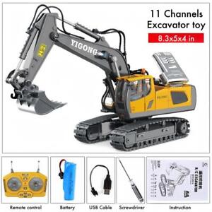Remote Control Construction Vehicles With Metal Parts - 11-Channel Excavator
