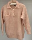 BEREK Women’s Pink Handknit Wool Sweater Size Medium
