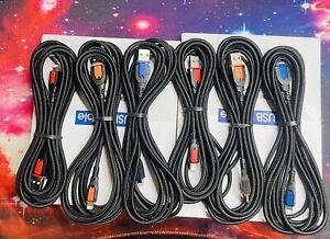 6 Pack 3 Color USB Data Fast Charger Cable 10FT for iPhone X 11 12 13 14 Pro MAX
