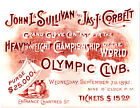 1892 JOHN L. SULLIVAN JAMES J. CORBETT HEAVYWEIGHT CHAMPIONSHIP  POSTER GLOSSY