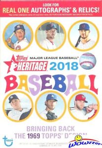 2018 Topps Heritage Baseball EXCLUSIVE Factory Sealed HANGER Box-Loaded!