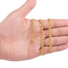 10K Yellow Gold 3mm-13mm Miami Cuban Link Necklace Chain or Bracelet, 7