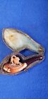 Vintage Small Hand Carved Meerschaum Tobacco Pipe w Dog