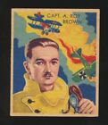 1934 R136 National Chicle SKY BIRDS (Series of 144) -#77 CAPT. A. ROY BROWN