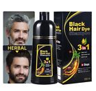 Black Hair Dye Shampoo Instant 3 in 1 + Grey Coverage