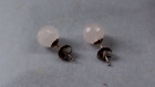 Rose Quartz Facet Stone Pierced Earrings 1/4