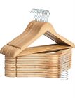 40 Pack Wood Clothes Hangers Smooth Finish Wooden Coat Hangers for Clothes