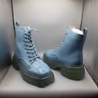 Katy Perry The Geli Combat Boots Women's 7.5M Blue Lace-up Lug Sole