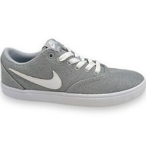 Nike SB Check Solarsoft Womens Size 8 Skateboarding Shoes Sneakers Gray White