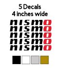 5 NISMO Logo Vinyl Decals Stickers R35 R34 R33 R32 GTR Skyline Wheels Colors!!