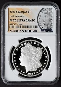 2023-S MORGAN NGC PF70 ULTRA CAMEO Proof Silver Dollar First Releases PF70UC FR
