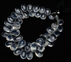 Natural Gemstone Ice Quartz, Briolette Beads from...