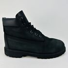 Timberland Boots Men's Size 6.5 Boys Premium 6-Inch Waterproof Nubuck Black