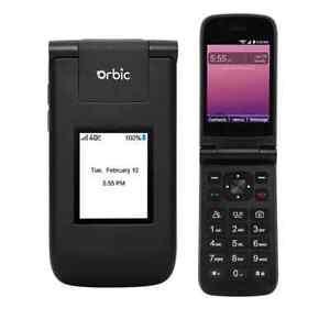 ORBIC Journey V RC2200L Postpaid 4G LTE Flip Phone Black (Unlocked) - PRISTINE
