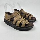Skechers Shape Ups Sandals womens 7.5 brown leather toning