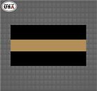 911 Dispatcher Thin Gold Line Flag Vinyl Decal Sticker | Police Dispatcher Decal