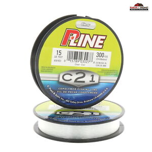 (2) P-Line C21 Copolymer Fishing Line 15lb 600 Yards Total ~ Clear ~ New