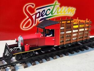 SPECTRUM RAIL TRUCK 1:20.3 SCALE NARROW GAUGE 82394 PAINTED UNLETTERED RED/BLACK