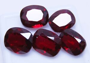 24 CT AAA+ Natural Deep Red Ruby Radiant Loose Gemstone Lot