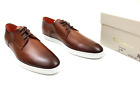 Santoni Dolye Sneaker 9 Men's Brown Leather Derby Shoes NIB $595