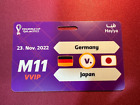 FIFA Qatar 2022 HAYYA M# 11 Germany V. Japan VVIP Souvenir Gate Pass World Cup