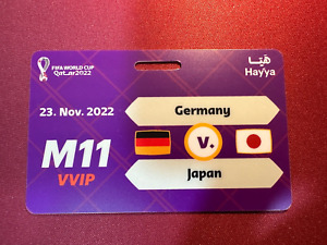 FIFA Qatar 2022 HAYYA M# 11 Germany V. Japan VVIP Souvenir Gate Pass World Cup