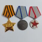 Medal Badge Order USSR WW2 Uniform Soldier Emblem ,Lot 3 Pcs.REPLICA.