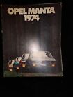 1974 OPEL MANTA Sales Brochure
