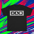 New 4AD Record Logo Men's Black T-Shirt Size S to 5XL