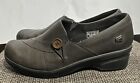 Keen Mora Button Slip On Shoes Womens Size 9 Brown Leather Casual Wedge 1014106