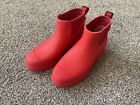 UGG Women's DROPLET Waterproof Rubber Wool Ankle Rain Boots Size 9 RED