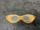 Vintage Leather Driving Motorcycle Or Aviator Goggles