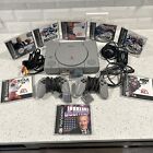 Sony PlayStation 1 - Gray, Controllers, Memory Cards, Cables, 8 Games, Bundle
