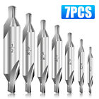 7pcs 1/2 5/32 1/4 1/8 3/8 3/16 5/16 HSS Countersink Center Drill Bits Set Tool