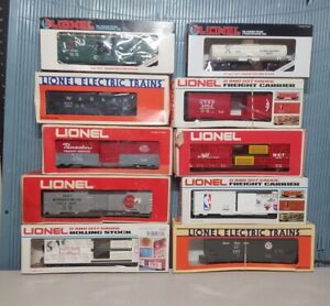 MIXED LOT OF 10 LIONEL TRAINS O SCALE FREIGHT CARS (MIXED ROADNAMES) #72