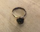 Alexis Bittar Black Mini Sphere Lucite Ring Size 5? Small