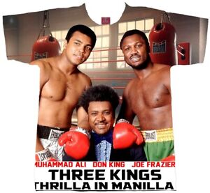 THREE KINGS IN MANILA BOXING T-SHIRT. ALI, FRAZIER, KING, FOREMAN, CULTURE KING