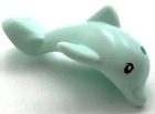 Lego New Light Aqua Dolphin Baby Friends Jumping w/ Black Eyes Ocean Sea Part
