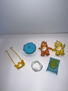 1983 Vintage Kenner CARE BEARS Care-a-Lot Playset Accessories ONLY & 2 Bears