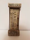 Antique Gettysburg Monumental Works Co. Wooden Standard Barometer!