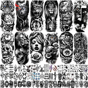 72 Sheets 3D Temporary Tattoo for Men Women Adults Waterproof Include 12 Sheets