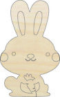 Bunny Rabbit - Laser Cut Out Unfinished Wood Craft Shape BNY12