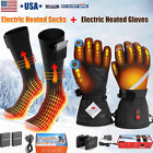 Electric Heated Gloves Rechargeable Battery with Electric USB Heated Socks USA